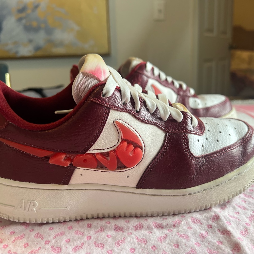 Used Nike Air Force 1 Low Dark Red/Red/White - CV8482-600 Love For All Women’s'